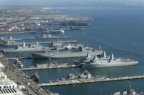 Navy Ships in San Diego Harbor