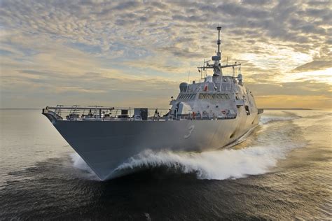 A photo of navy ships at sea