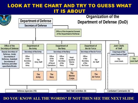 The organizational structure of the US Navy