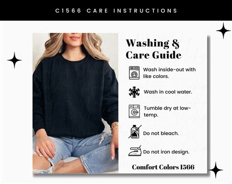 Navy Sweatshirt Care Instructions