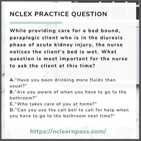 NCLEX practice questions