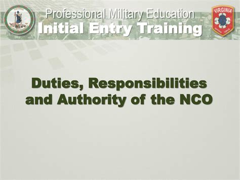 NCO Responsibilities