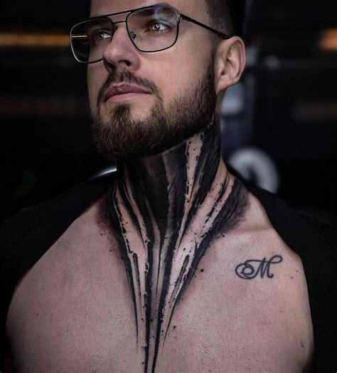 Neck tattoo designs for guys with different skin types