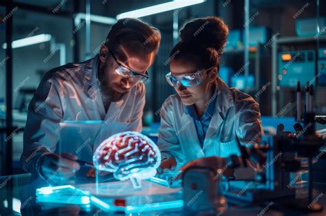 Neuroscientist conducting research in a laboratory