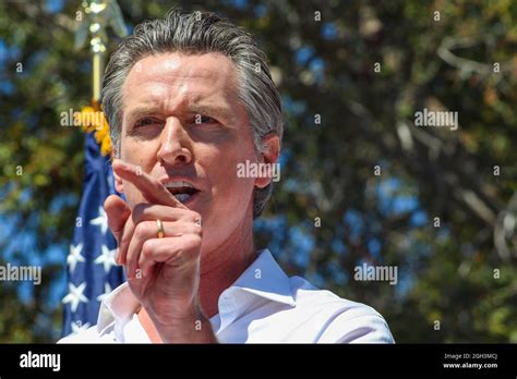 Gavin Newsom speaks at a rally