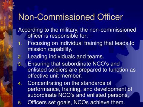 Non Commissioned Officer Definition