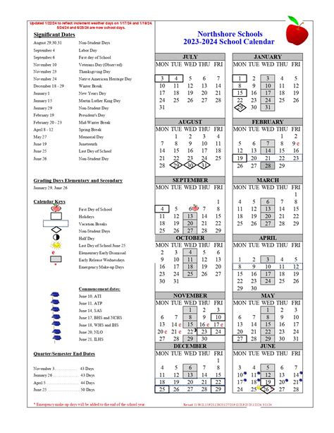 Northshore School District Calendar Image 1