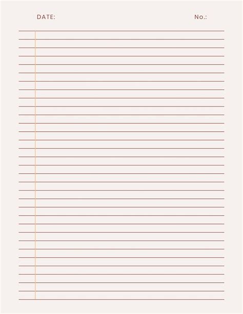 Notebook paper templates for artists