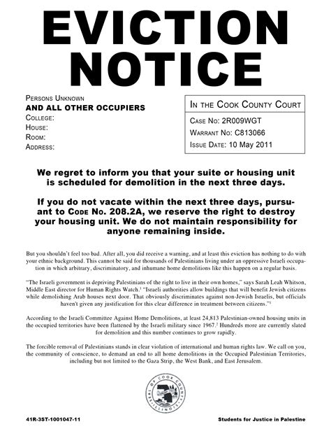 Notice of Eviction