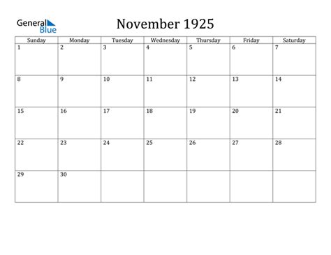 Description of November 1925 Events