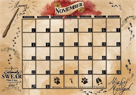 November Business Calendars