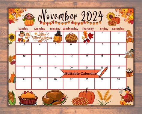 November calendar tips for students