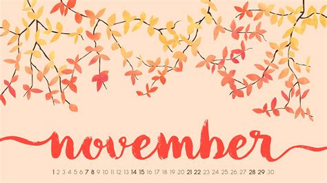 November Calendar Wallpapers