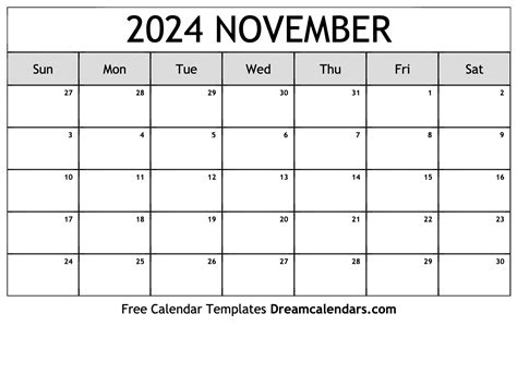 November Calendars