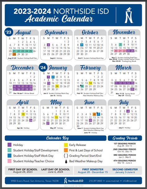 NSD calendar guide benefits