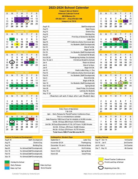 NSD calendar guide digital