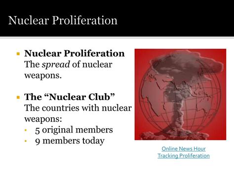 Nuclear Proliferation