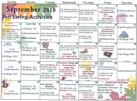 Nursing Care Calendars