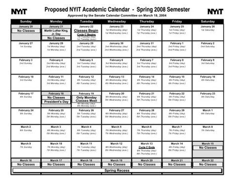 Creating a Personalized Schedule on NYIT Calendar