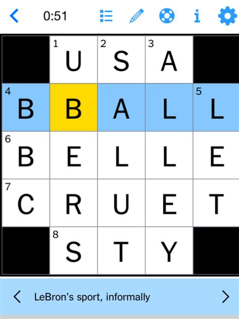 NYT Mini Crossword Answers