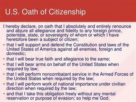 The Oath and Citizenship