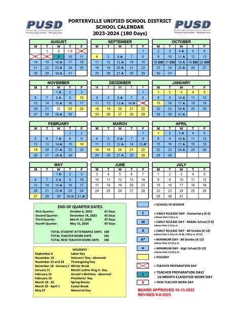 Oceanside USD School Calendar Image 3