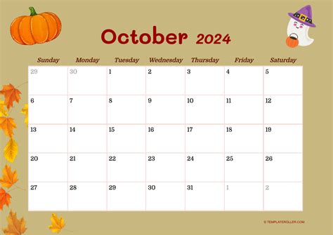 October 2024 Calendar Template