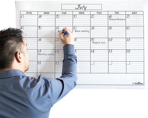 Giant Erasable Calendars for Office Use