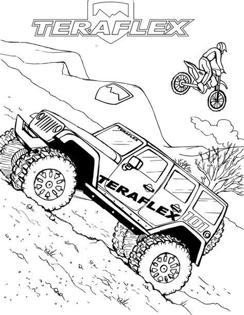 Offroad car coloring page