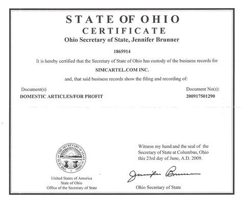 Ohio Business License