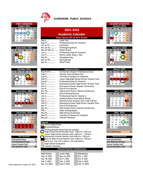 Oklahoma State Academic Calendar