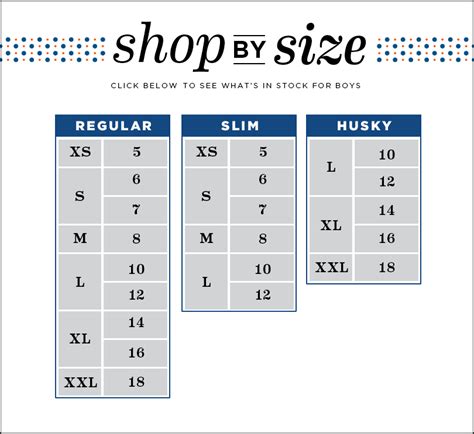 Old Navy Boys Clothing Sizes