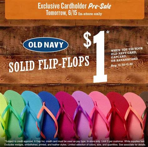 Old Navy Flip Flops Sale Dates