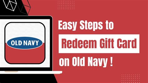 Description of Old Navy Gift Card Redemption