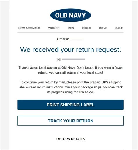 Old Navy Shipping Policy