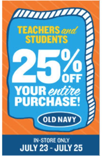 Old Navy Teacher Discount