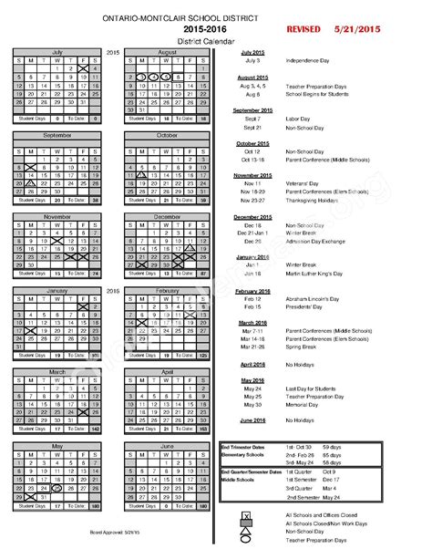 Omsd School Calendar