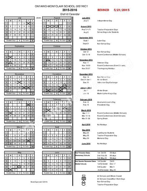 Omsd School Calendar Image 2