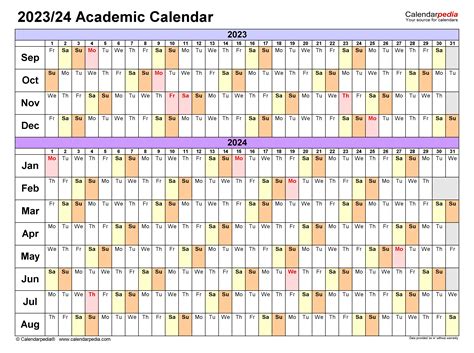 Oneonta Academic Calendar Image 1