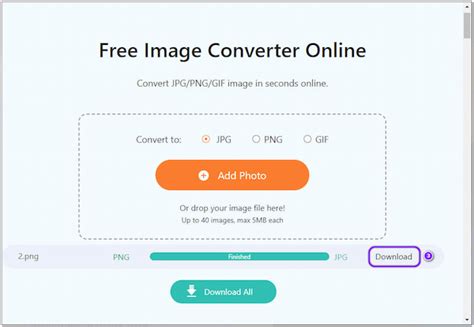 Online converter example