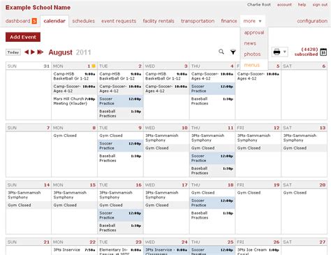 Online School Calendar