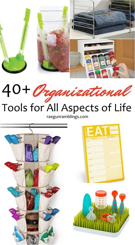 Organizational tools for home and kitchen