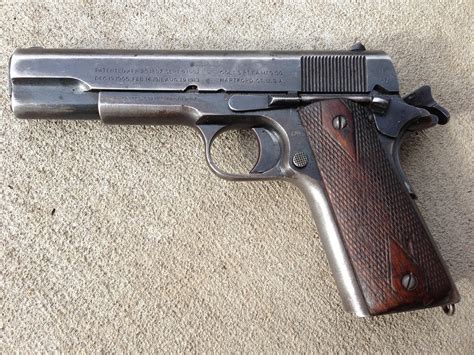 The original 1911 pistol designed by John Browning