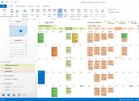 Outlook Calendar Setup