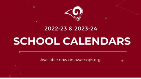 Owasso Schools calendar image 2