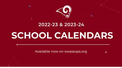 Owasso Schools calendar overview