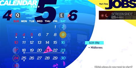 P3r Calendar Guide Image