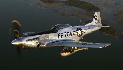 P-51 Mustang in a historical setting