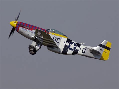 P-51 Mustang taking off