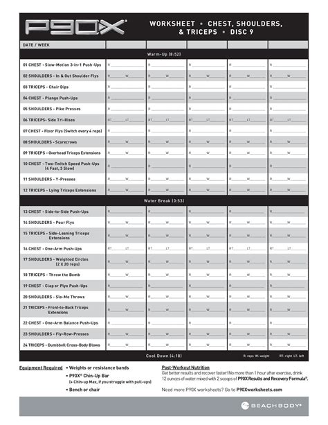 P90X Workout Example